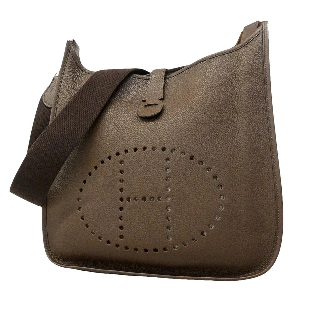 Hermes Evelyne 2GM Shoulder Bag, Taurillon Clemence Leather, Havana, □K Stamp...